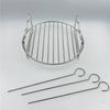 6/7/8 Inch Tray Baking Air Fryer Rack Kitchen Grill Holder Air Fryer Accessories Baking Tray Double Layer Round Barbecue Rack