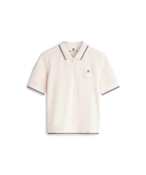 TOMMY HILFIGER Half Zip Short Sleeve Polo Shirt (T22G0Tpi031Wt1Aef)