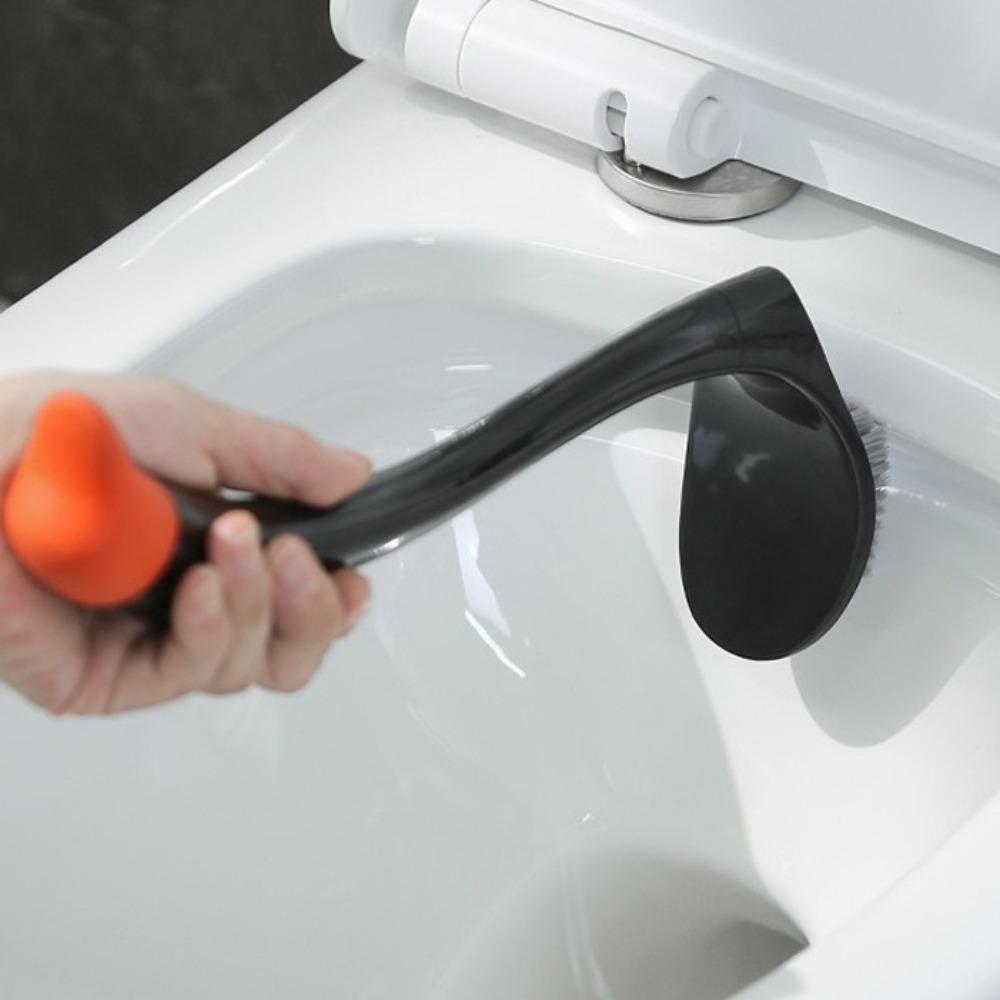 Tvar Labutě Dlouhá Rukojeť WC Štětka Hustá Štětinová Hlavice Plastové WC Zvlášťadlo Domácí Kreslený Držák na WC Štětku Koupelna