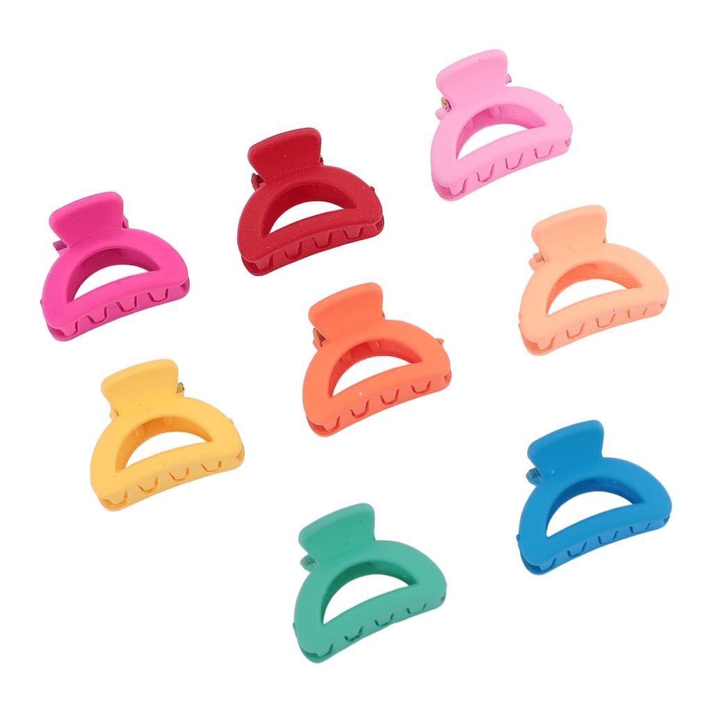 100pcs Mini Hair Clip Curved Moon Shaped Mixed Color Strong Grip Cute Tiny Hair Claw Clip for Ponytail Fine Hair