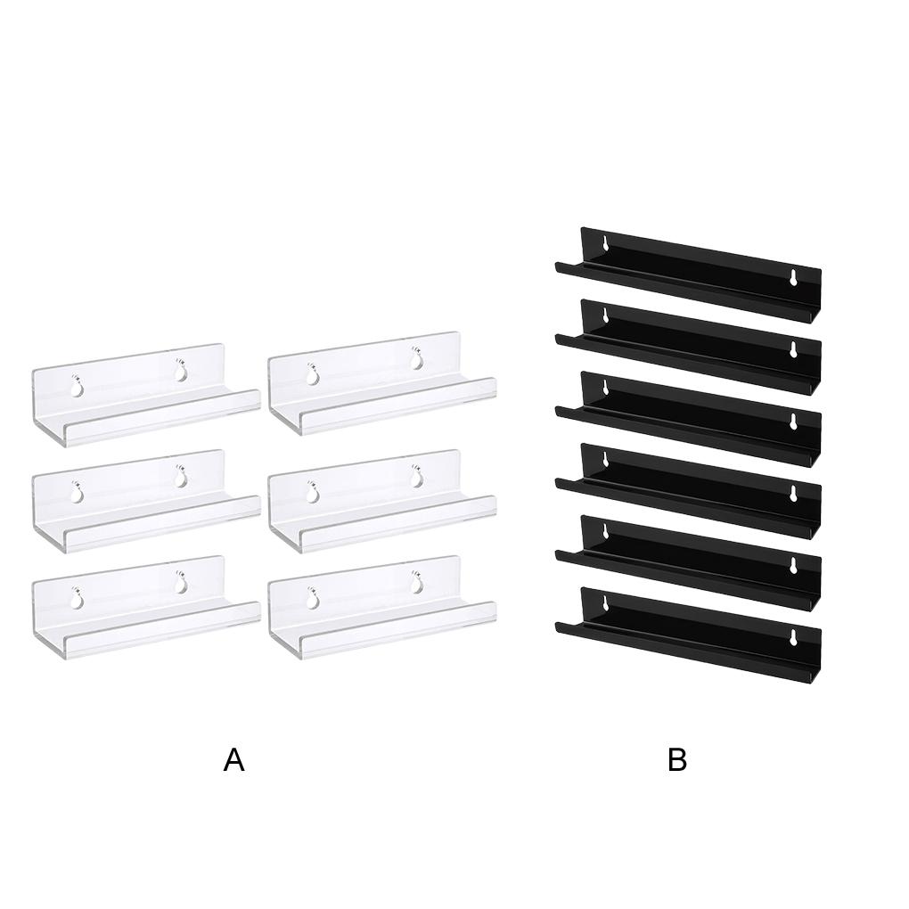 6piece Vinyl Record Display Shelf Acrylic Shelves For Home Office Organization Picture Shelf Ledge