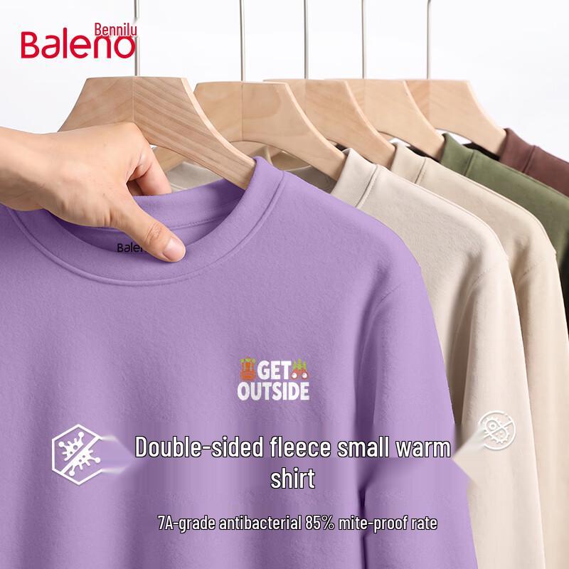 Baleno Men's Winter Thermal Fleece-Lined Long-Sleeve T-Shirt