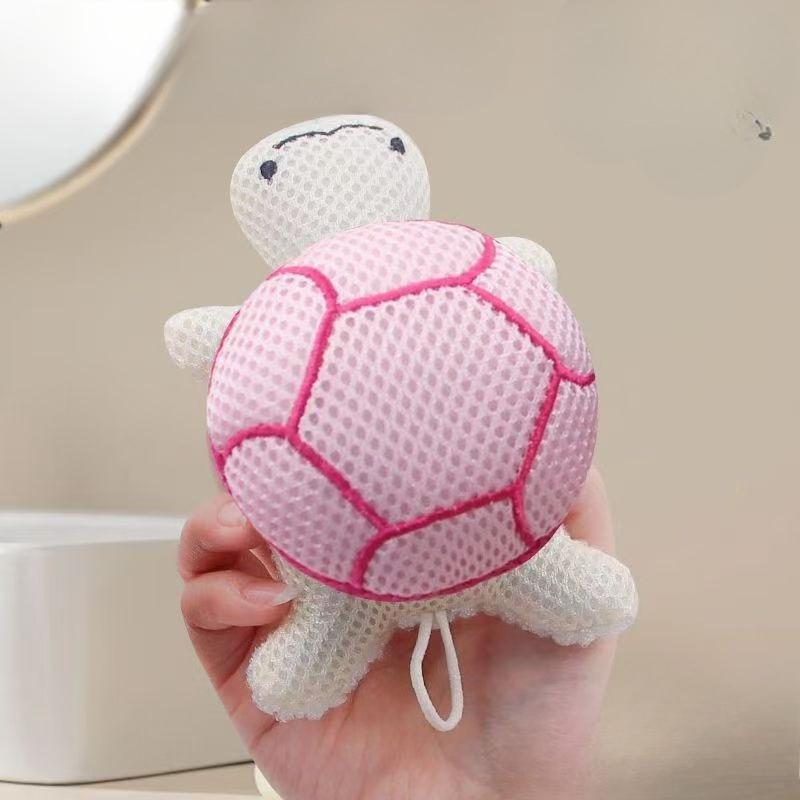 1PC Cute Cartoon Turtle Bath Ball, Bath Flower Ball, Super Soft Bath Ball, Essential for Girls and Children, Bath Foam Cotton