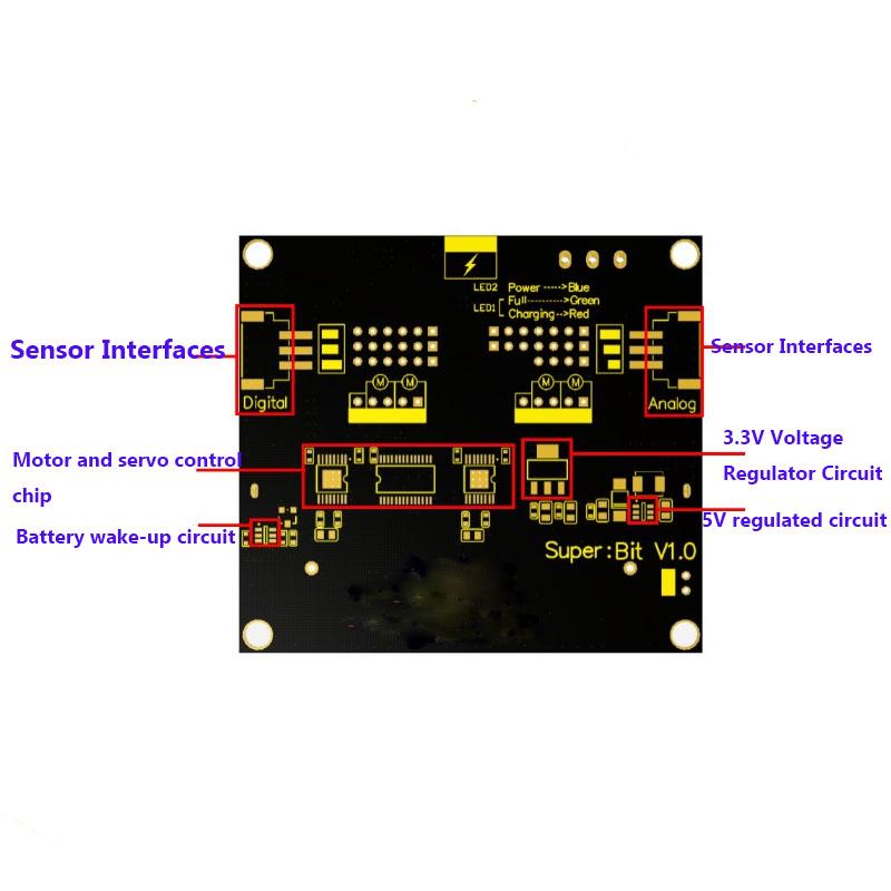 Micro:bit Expansion Board Elementary and Middle School Starter Robotbit V2.0 Python Programming 18650 Li-ion Industrial Battery