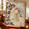 Parent Child Projects Christmas Faux Pearl Painting Kit, Santa Reindeer DIY Art Festive Wall Decorations 3D Angel Craft Kit for Adults, Home