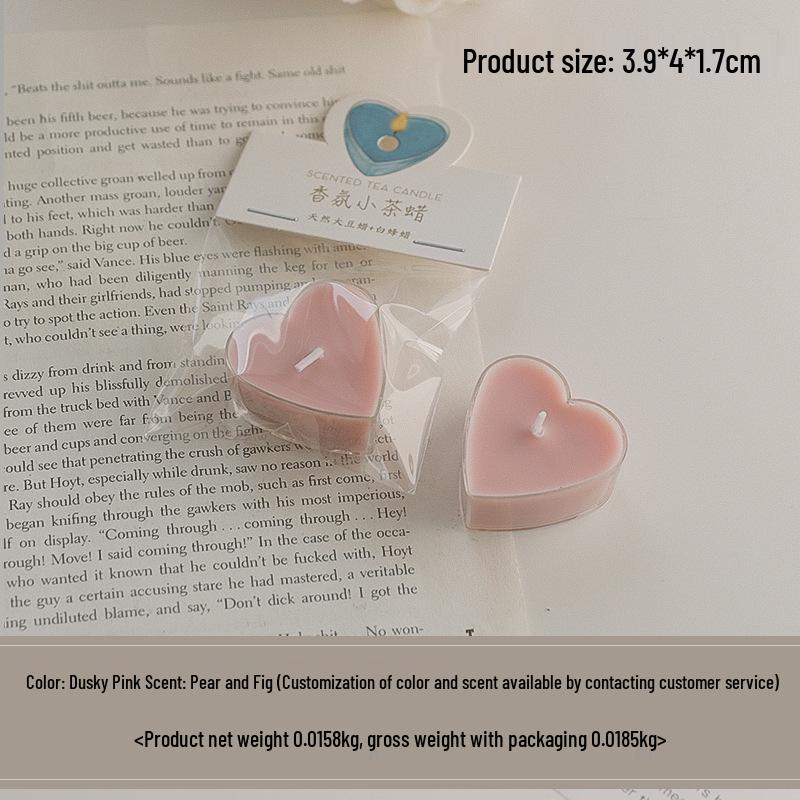 Colorful Heart-Shaped Scented Tealight Candles for Aromatherapy and Celebrations
