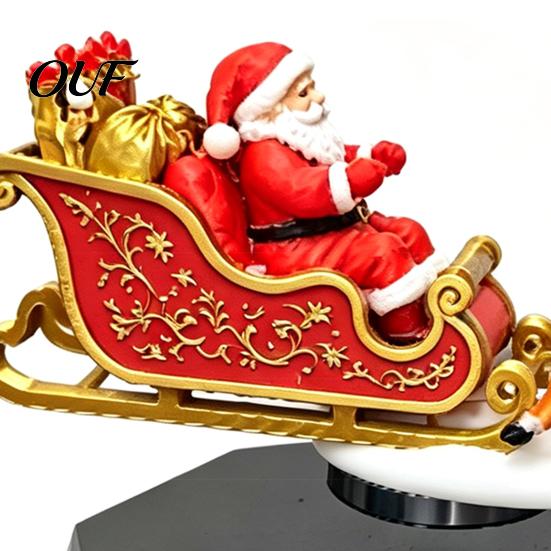 Magical Christmas Home Decor Floating Santa Sleigh, Flying Sleigh Magnetic Levitation Display, Unique Gift for Family Claus Tabletop Home, Office,