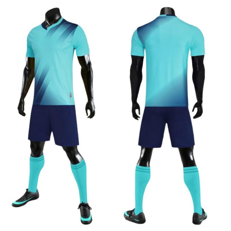 Custom Boys and Men Football Training Uniforms Blank Black Red Soccer Jersey Wear Set Automated Cutting Technique