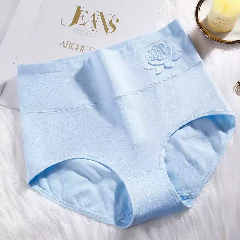 Big Size Women Spring and Autumn Pure Cotton Postpartum Abdominal Lift Hip High Waist Briefs