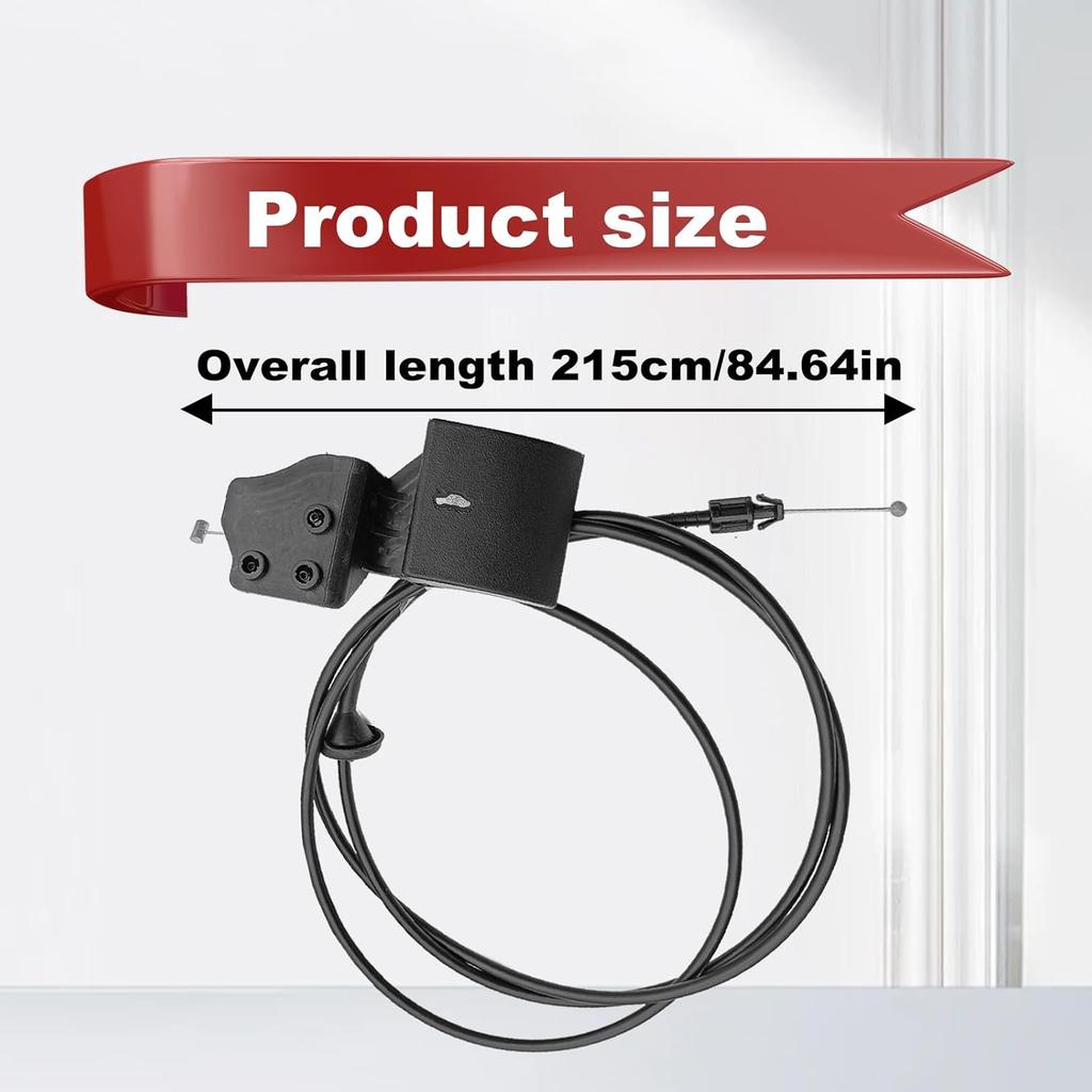 Hood Release Cable with Handle Compatible with 2005-2010 Jeep Grand Cherokee 2006-2010 Commander Replaces 55394495AB 55394495AA 55394495AC 55394495AD