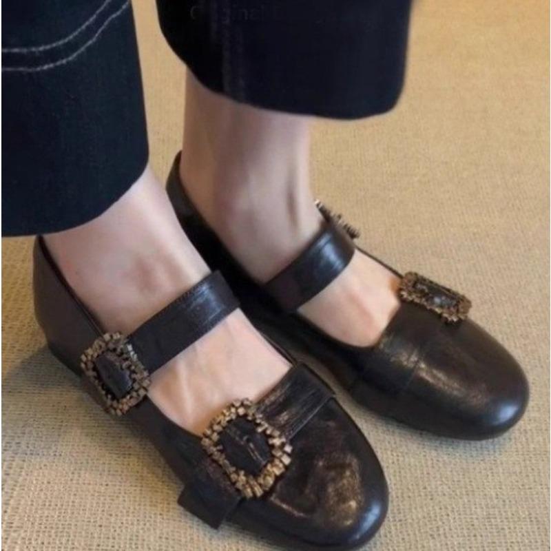 New Style Luxury Women Flats Shallow Mouth Autumn Pointed Toe Loafers Ballerinas Fall Leopard Retro Dress Shoes Zapatos De Mujer