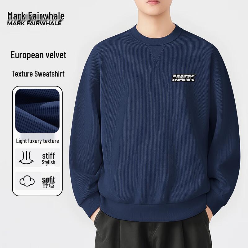 Mark Fairwhale Men s Winter Retro Round Neck Sweatshirt 3XL