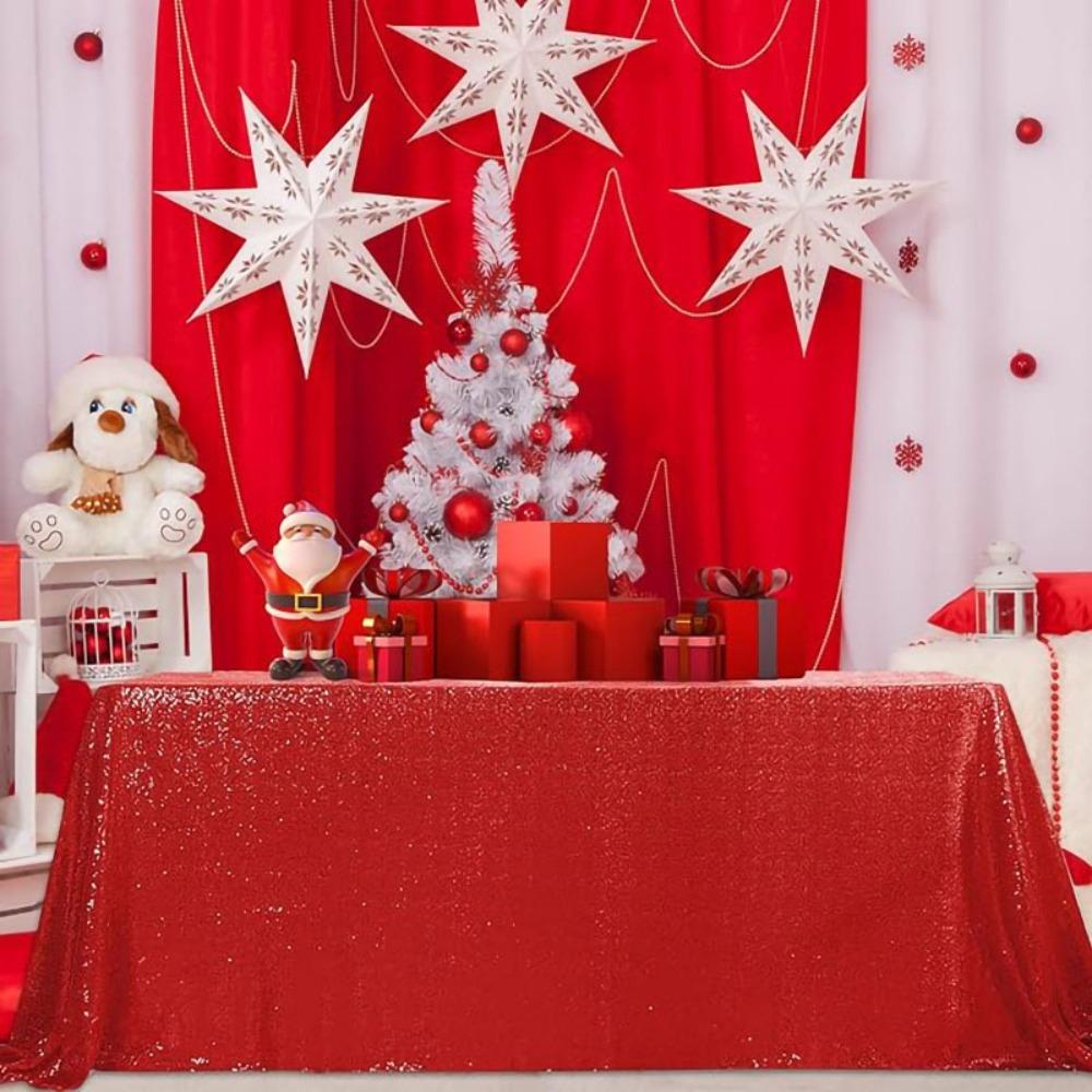 Sparkling Party Sequin Tablecloth Rectangular Table Decoration Creative Table Linen Hotel