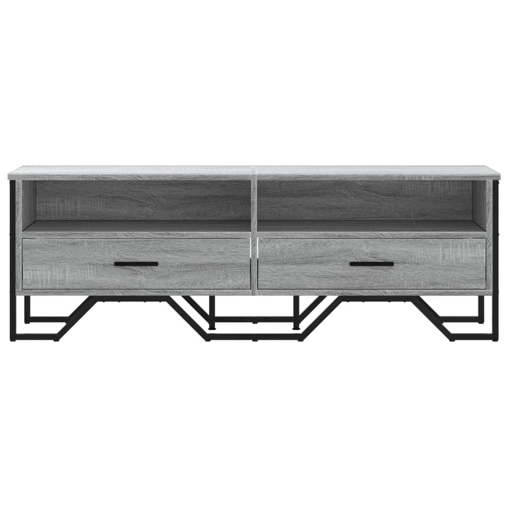TV Stand Gray Sonoma 122 X 34 X 41 Cm Particleboard