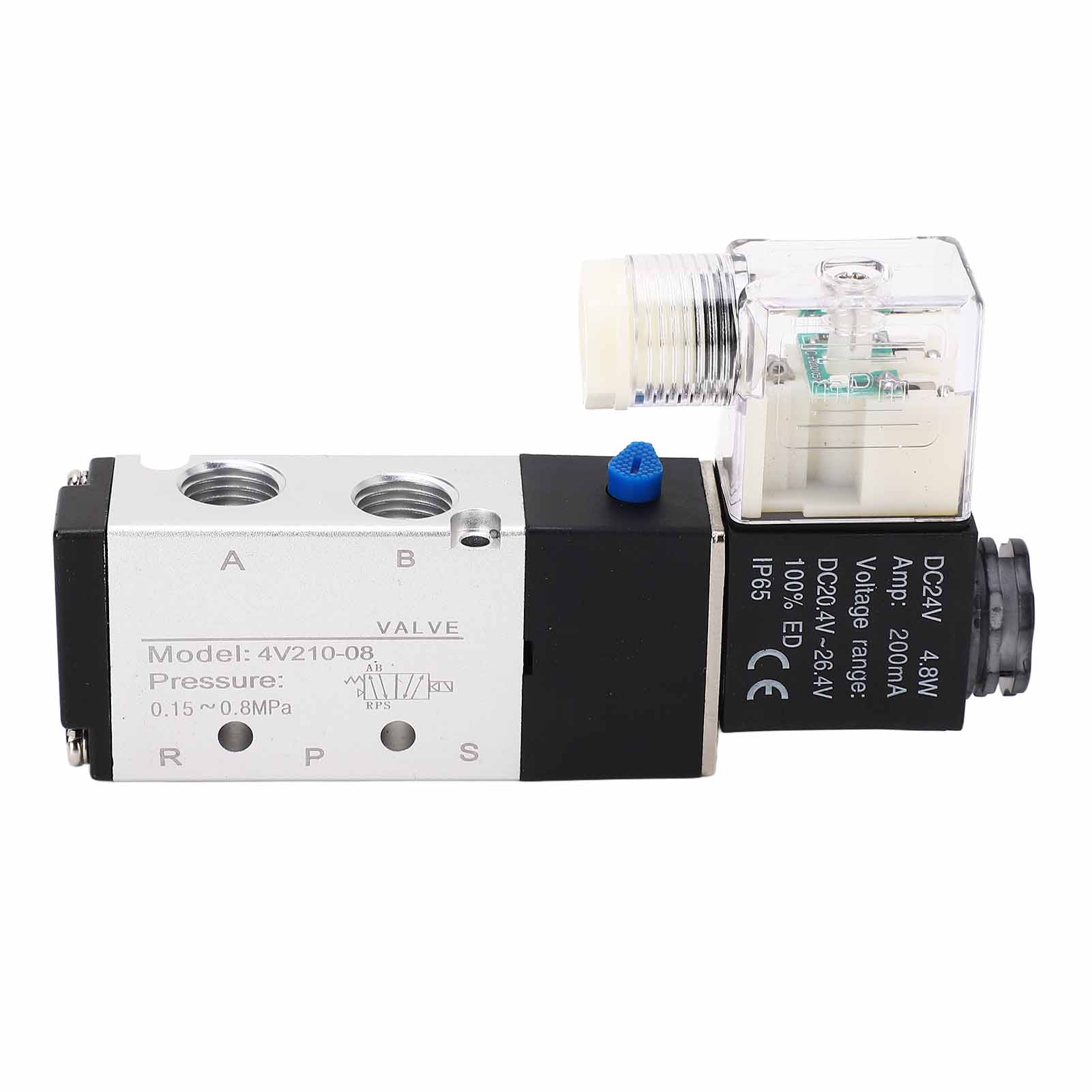 

4V21008 Electric Solenoid Valve Normal 2 Position 5 Ways Air Compressed Drain Valve for Automatic