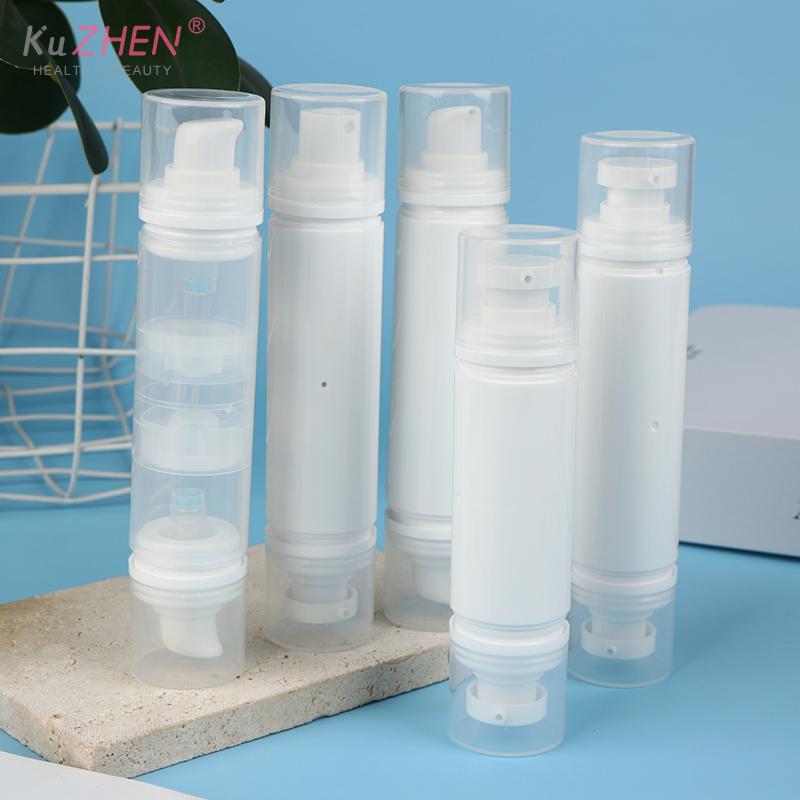 1PCS 5ml/10ml Double Headed Vacuum Press Type Spray/Lotion Packaging Bottle Refillable Makeup Cosmetics For Cream Gel Container