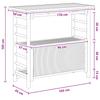Outdoor Bartisch Natur 110 x 50 x 105 cm Bambus