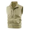 Men's Lightweight Softshell Vest with Zipper Pockets Windproof Sleeveless Jacket for Hiking Golf Outdoor Outwear Windbreaker