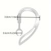 Set of 2 Ear Hook Clips for Apple AirPods 1/2, Flexible Silicone Non-Slip Sports Hooks, Adjustable Outdoor Earhooks for Wireless