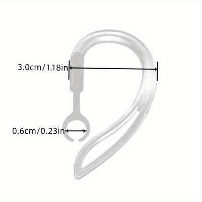 4 Stück Transparente Anti-Verlust-Ohrhaken Kompatibel mit AirPods, Ohrkappen & Ohrhüllen