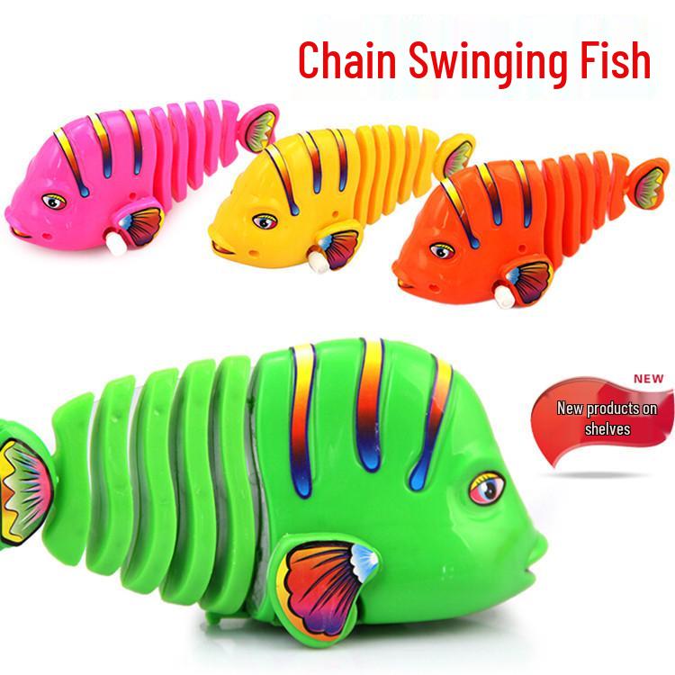 Seven-Color Wind-Up Wiggling Fish Toy 1.1