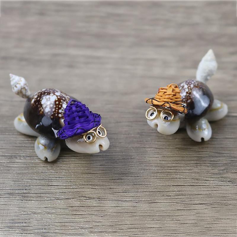 

2 шт. Милая мультяшная маленькая черепашка Морские ракушки Искусство и ремесло Натуральная маленькая черепаха 2pcs