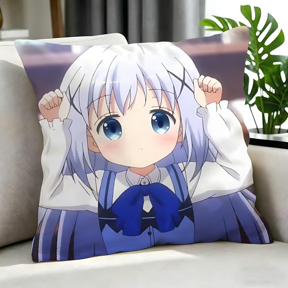 anime Is the Order a Rabbit Cushion Cover Cushion Cover Set Pcs x x x Pillowcase Decorative Sofa Home Decor