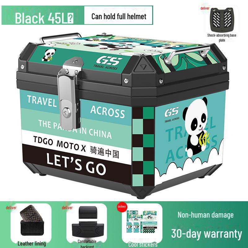 Universal Waterproof Motorcycle and Electric Scooter Trunk: Large Capacity Tail Box for Storage and Takeout