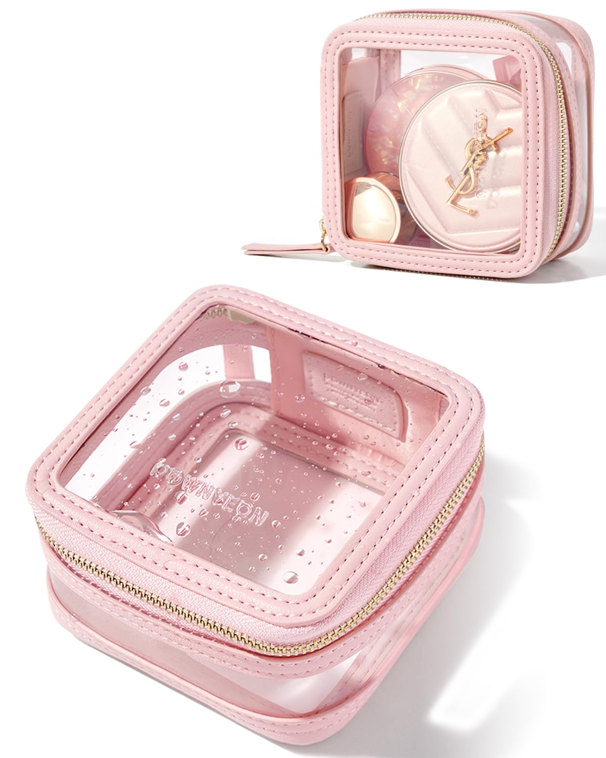 

ROWNYEON Макияж Прозрачный Макияж Косметика Мелкие Предметы Стильный Чехол, Чехол, Чехол, Чехол, Кейс, Сумка-в-сумке, Водонепроницаемый, Милый, Тонкий,