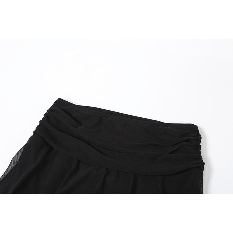 Summer Women's Solid Color Slim-fit Street Fashion High-waisted Gauze A-line Skirt