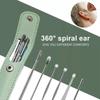 6Pcs Effective Earwax Cleaning Tool Set with Spiral Earpick & Ear Curette, Daily Ear Care Kit