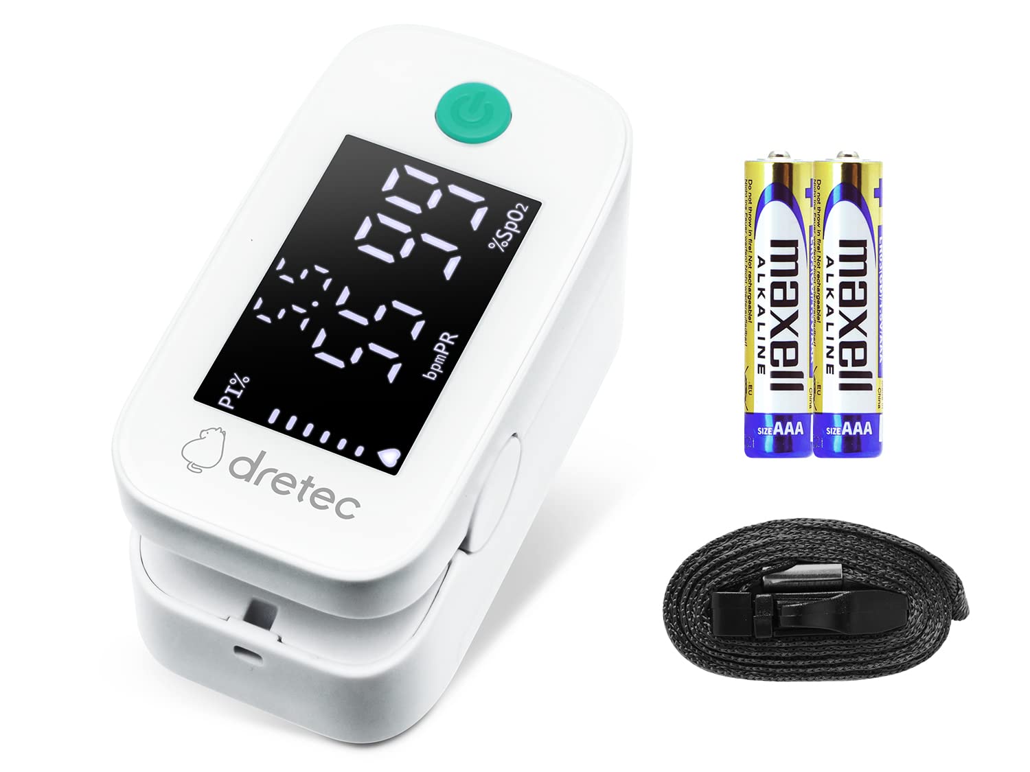 

Dretec OX-201 Pulse Oximeter, White