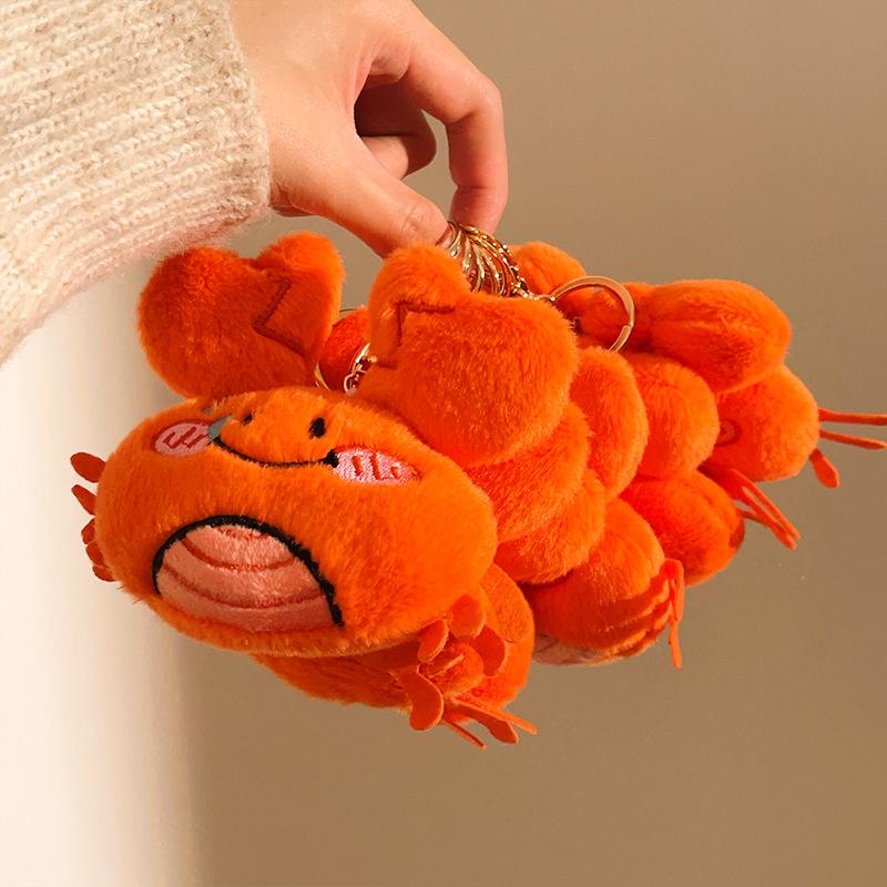 Cute Animal Plush Keychains Stuffed Crab Key Chain Pendant Simulation Crab Doll Pendant Cute Bag Keychain Girls Gifts