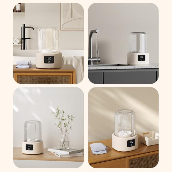 Portable Mini Washing Machine User-Friendly Rechargeable Automatic Baby Clothes Underwear Travel Laundry Machine