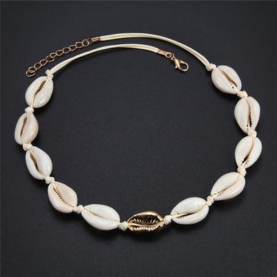 Holiday Beach Shell Necklaces Silver Color Shells Lobster Clasp Choker Fashion Summer Boho Necklace for Women Girls Jewelry
