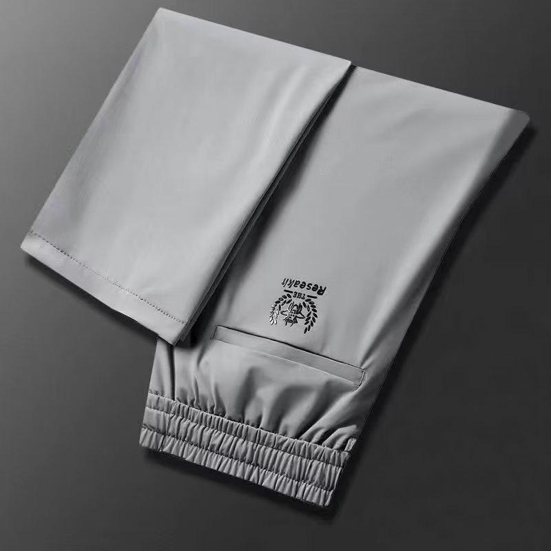 Men's Thick Velvet Elastic Waist Stretch Casual Pants for Autumn & Winter