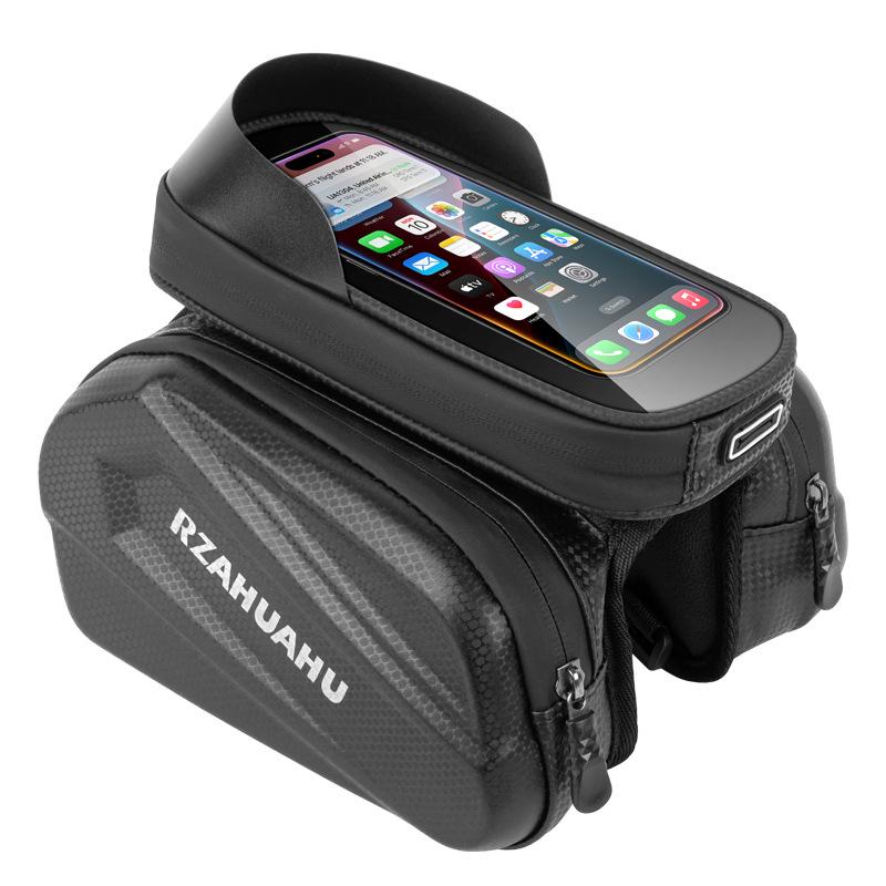 Cross-border Bicycle Front Beam Bag: Hard Shell Top Tube Handlebar Bag with Touch Screen for Phone – Mountain & Road Bike Accessory