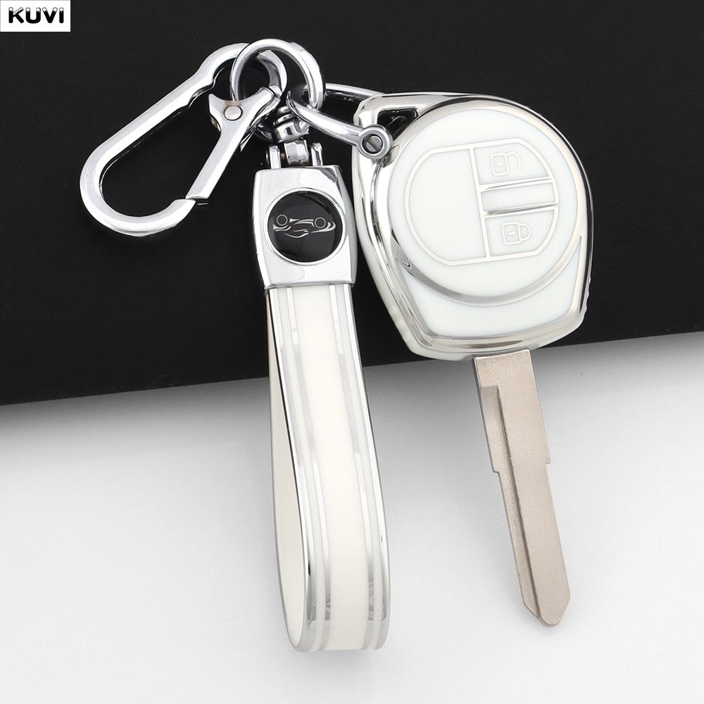 Fashion Tpu Car Key Case Cover For Suzuki Sx4 Window Vitara Amagatarai Swift Grand Liana 2 Buttons Protected Shell Keychain Fob