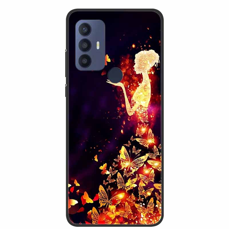 For TCL 30 SE Case Soft Silicone Marble TPU Black Cover for TCL 305 306 30SE 6.52'' Phone Back Cases for TCL30SE 6165H Coque New