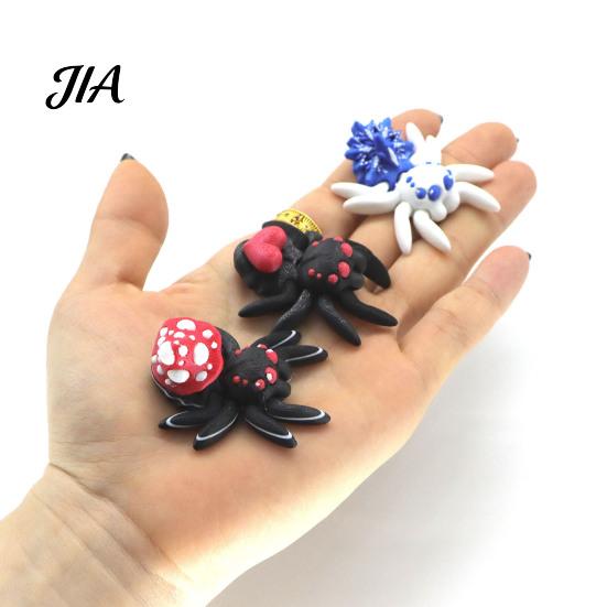 Modern Interior Sculptures 3D Printed Spider Figurine, Articulated Fidget Toy, Movable Joints Small Figurine for Balcony Animal Creative Desktop