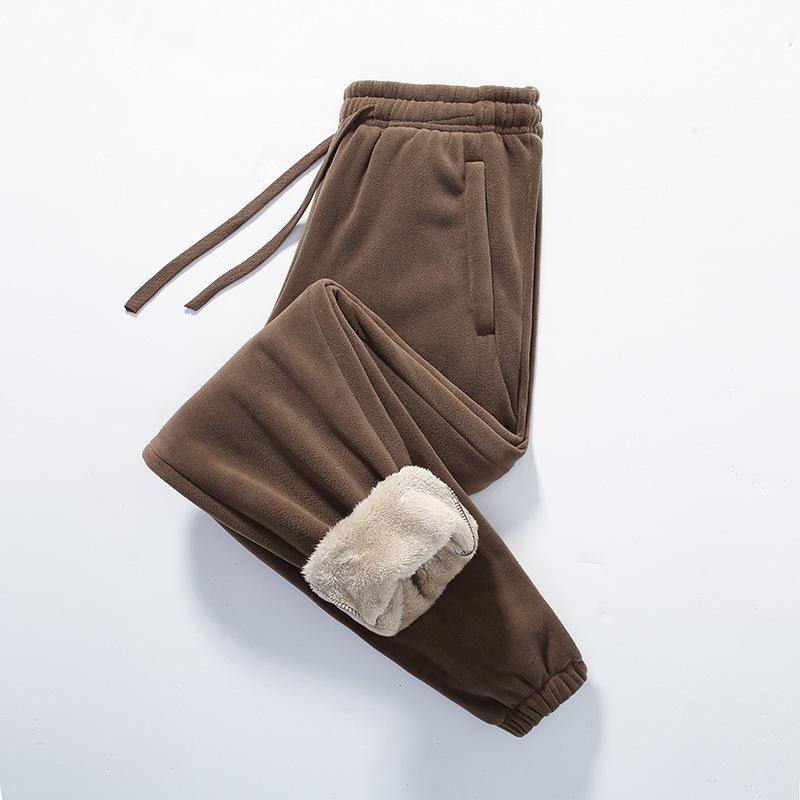 Autumn and Winter Velvet Thickened Casual Pants Men's Large Size Loose Cotton Pants