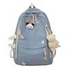 Girls Black Travel Waterproof School Bag Women New Nylon Laptop Book Bag Trendy Fashion Cute Female Ladies College Backpack Cool