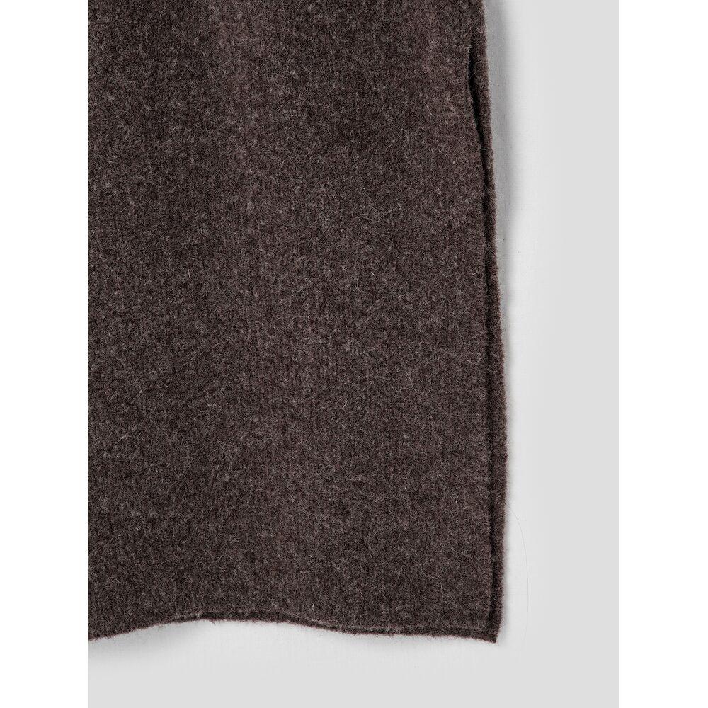 Anggae Llama Blend Long Skirt Brown