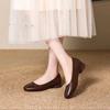 Single Shoe Women's New Soft Leather Flat Shoes, Large Size, Soft Sole Shoes