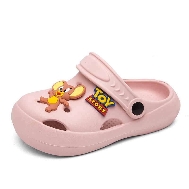 Children's Baotou Slippers Indoor Soft Sole Non-slip Cave Shoes Summer Middle and Older Children's Beach Shoes Men's and Women's Cool Slippers