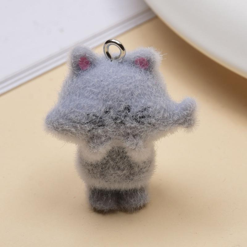 Random Plush Decorations Cat Pendants DIY Handmade Keychains Phone Chains Bags Accessories