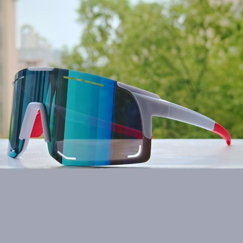 

2 шт. Модные солнцезащитные очки в корейском стиле с большой оправой, ветрозащитные очки для езды, светоотражающие спортивные очки, лыжные очки