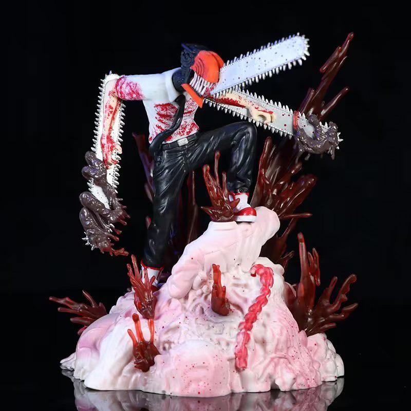 

Chainsaw Man Animation Merchandise Devil Hunter Denji Action Figure Statue Miniature Tabletop Decoration Piece Computer Case Decoration Plaything