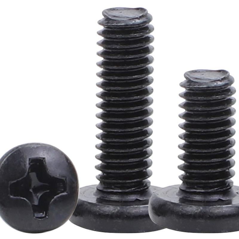 BM Black Cross Slot Pan Head Machine Screws M1.7-M5