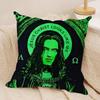TType O Negative PPeter Steele Cushion Cover Silky Short Plush Invisible Zipper Dustproof Sofa Pillow Case for Home Decor
